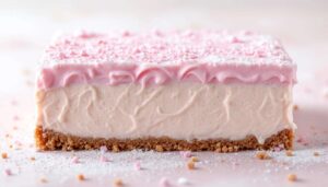 Kuchen und Dessert in einem: cremiger No Bake Cake mit buntem Topping