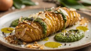 Der Sattmacher im Frühling: Fächerkartoffeln mit würzigem Bärlauch